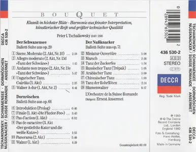 Tschaikowsky - L'orchestre de la Suisse Romande / Ansermet - Schwanensee / Dornröschen / Nußknacker (1959, ReIssue 1992)