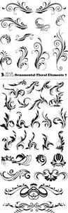 Vectors - Ornamental Floral Elements 7