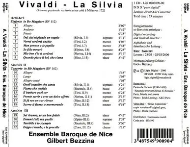 Gilbert Bezzina, Ensemble Baroque de Nice - Antonio Vivaldi: La Silvia (2000)