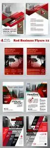 Vectors - Red Business Flyers 12