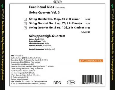 Schuppanzigh-Quartett - Ferdinand Ries: String Quartets, Vol. 3 (2018)
