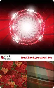 Vectors - Red Backgrounds Set