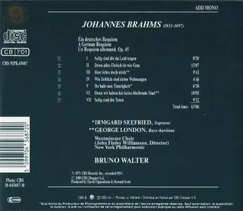 Bruno Walter - Brahms: Ein Deutsches Requiem (1989)