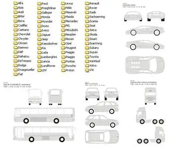 Cars - vector clipart (Corel Draw)