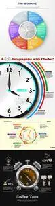 Vectors - Infographics with Clocks 7