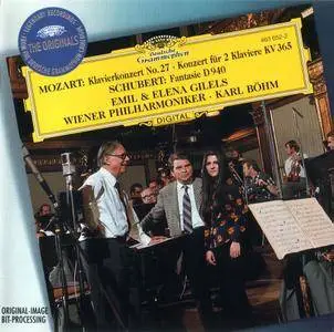 Emil & Elena Gilels, Wiener Philharmoniker, Karl Bohm - Mozart: Piano Concertos K.595 & K.365; Schubert: Fantasy (2001)