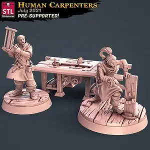 STL Miniatures - Human Carpenter