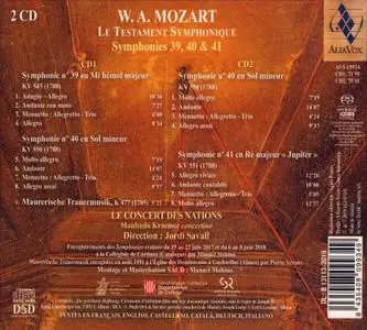 Le Concert des Nations, Jordi Savall - Mozart: Le Testament Symphonique: Symphonies 39, 40 & 41 (2019)