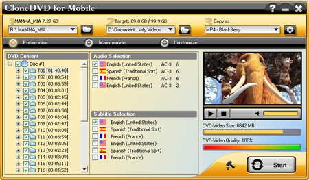 DVD X Studios CloneDVD for Mobile 3.0.0.1