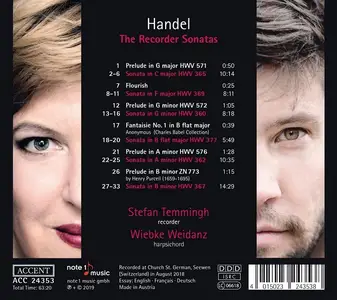 Stefan Temmingh, Wiebke Weidanz - George Frideric Handel: The Recorder Sonatas (2019)