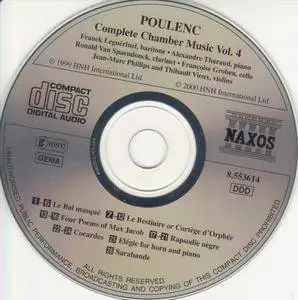 Poulenc - Complete Chamber Music, Vol.4 - Alexandre Tharaud et al. (2000) {Naxos 8.553614}