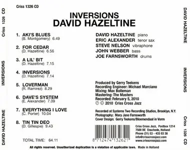 David Hazeltine - Inversions (2010)
