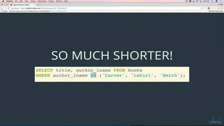 Udemy - The Ultimate MySQL Bootcamp - Go from SQL Beginner to Expert