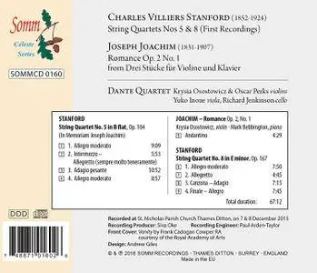 Dante Quartet - Stanford: String Quartets Nos. 5 & 8 (2016)