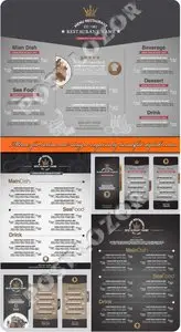 Menu for restaurant design exquisitely beautiful stylish vector