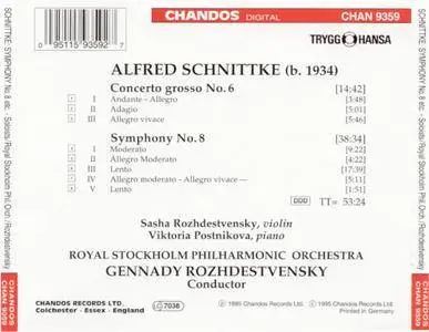 Royal Stockholm Philharmonic Orchestra, Gennady Rozhdestvensky - Schnittke: Symphony No.8, Concerto grosso No.6 (1995) (Repost)