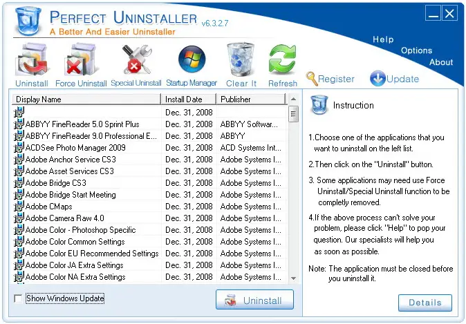 Perfect Uninstaller 6.3.2.7