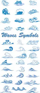 Waves Symbols Vector