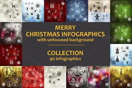 CreativeMarket - 90 Merry Christmas INFOGRAPHICS