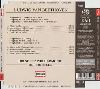 Beethoven - Herbert Kegel / Dresdner Philharmonie - Symphonies 3 & 1 (2003, 1982 & 1983) {Hybrid-SACD // EAC Rip} 