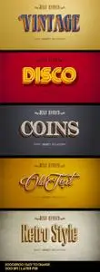 5 Retro Vintage Text Effects PSD Templates