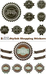Vectors - Stylish Shopping Stickers