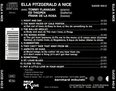 Ella Fitzgerald – Ella A Nice (1971)(OJC/Pablo)