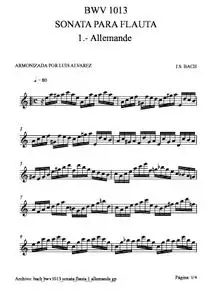 bach bwv1013 sonata flauta 1 allemande