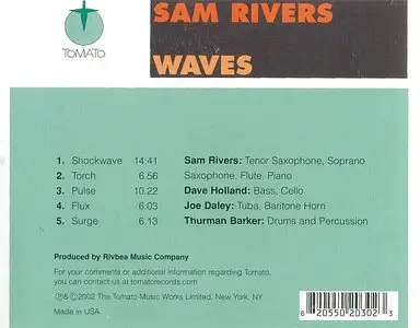 Sam Rivers - Waves (1978) {Tomato Music}