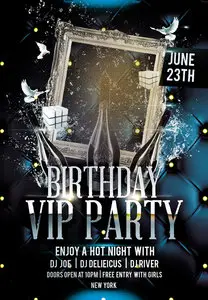 Flyer PSD Template - Birthday Bash plus Facebook Cover