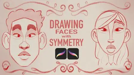 Drawing Faces with Symmetry Tool in Procreate