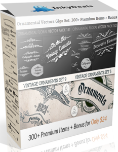 InkyDeals - Ornamental Vectors Giga Set: 300+ Premium Items + Bonus
