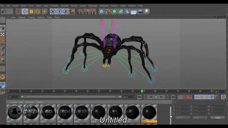 Giant Spider Compositing in cinema 4d