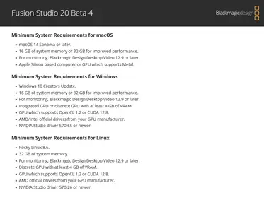 Blackmagic Design Fusion Studio 20.0b4