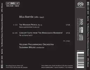 Susanna Mälkki, Helsinki Philharmonic Orchestra - Béla Bartók: The Wooden Prince; The Miraculous Mandarin Suite (2019)