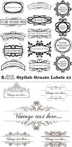 Vectors - Stylish Ornate Labels 21