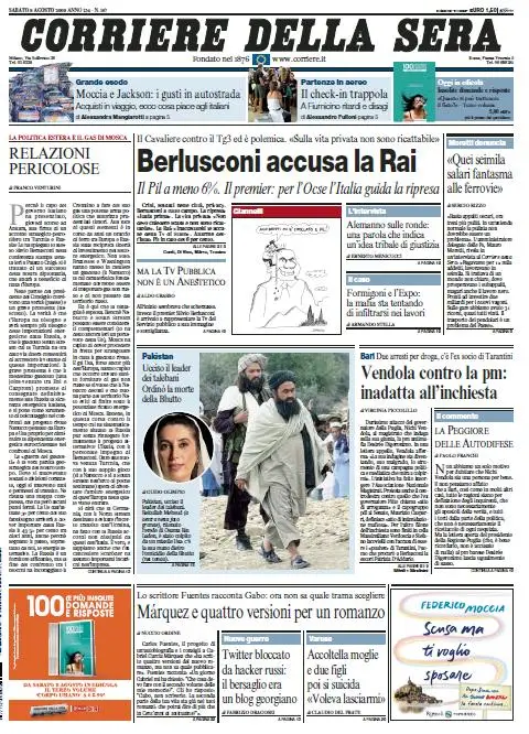 Il Corriere della Sera (08-08-09)