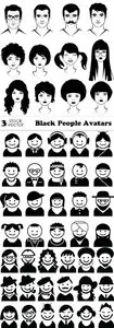 Vectors - Black People Avatars