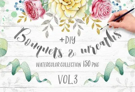 CreativeMarket - Wreaths and Bouquets collection V3