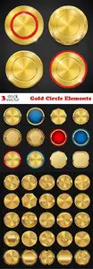 Vectors - Gold Circle Elements