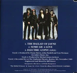 L.A. Guns - The Ballad Of Jayne [Vertigo 865 167-2] {Germany 1991}