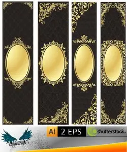 Vignette border vintage vector