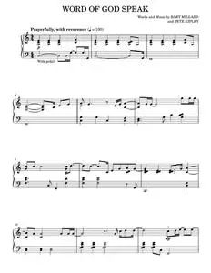 Word Of God Speak - Kutless, Mercy Me, MercyMe (Piano Solo)