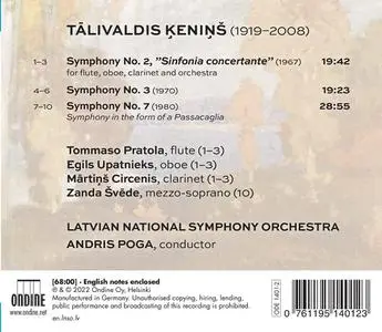 Andris Poga, Latvian National Symphony Orchestra - Tālivaldis Ķeniņš: Symphonies Nos. 2, 3 & 7 (2022)