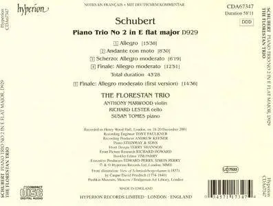 The Florestan Trio - Schubert: Piano Trio No 2 in E flat major D929 (2002)