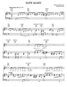 Safe Again - Carole King, Celine Dion (Piano-Vocal-Guitar)