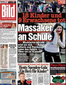 Bild Zeitung vom 15 Dezember 2012