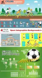 Vectors - Sport Infographics Backgrounds 6