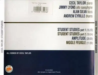 Cecil Taylor - Student Studies (1966) {Affinity}