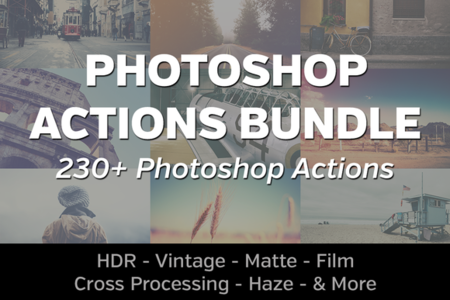CreativeMarket - 230+ Photoshop Actions Bundle